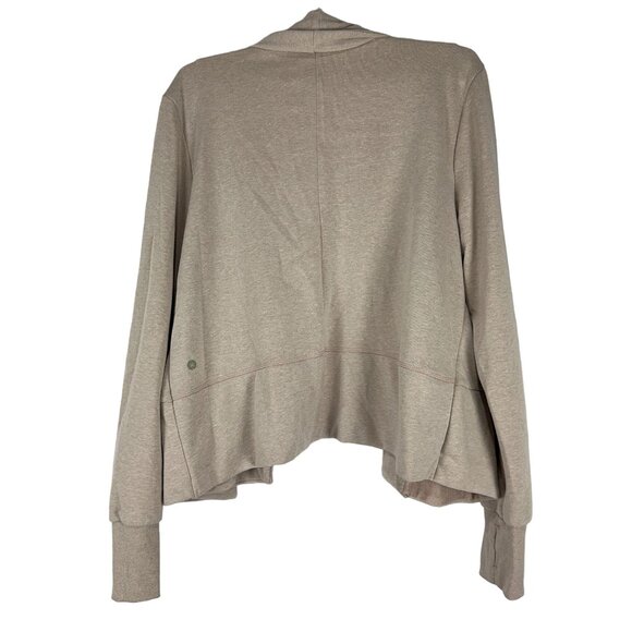 Harmony And Balance Open Front Cardigan Womens Large Neutral Tan Knit - Picture 4 of 6